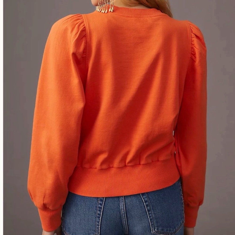 Anthropologie embroidered sweatshirt/top for women. - Picture 3 of 9
